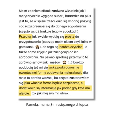 opinia Pameli na temat rybnego e-booka