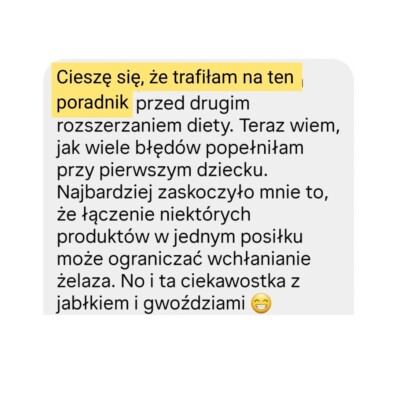 opinia na temat ebooka "Żelazne BLW" wydanego przez BLWpedię